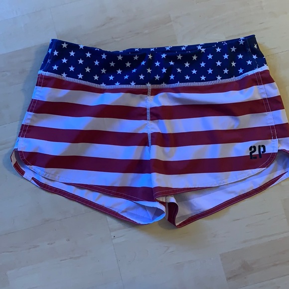 2Pood Pants - 2Pood American Flag Gym Shorts